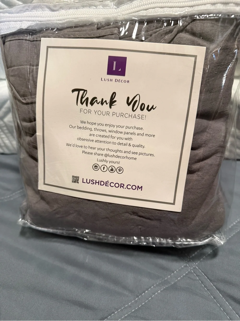 Lush Décor Dark Gray Queen/King Bedskirt